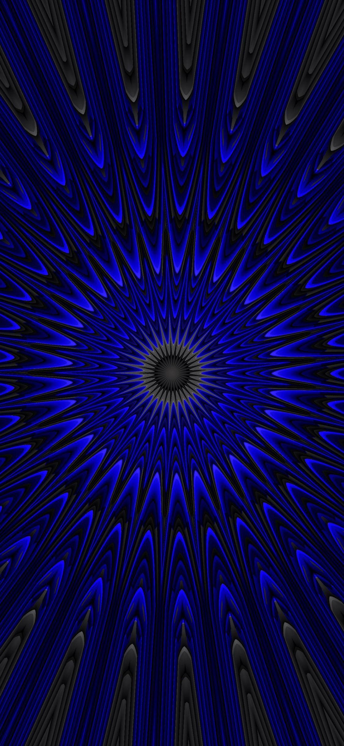 1125x2436 Blue circles, fractal, mandala, art wallpaper, 1600x HD image, picture, 16523613