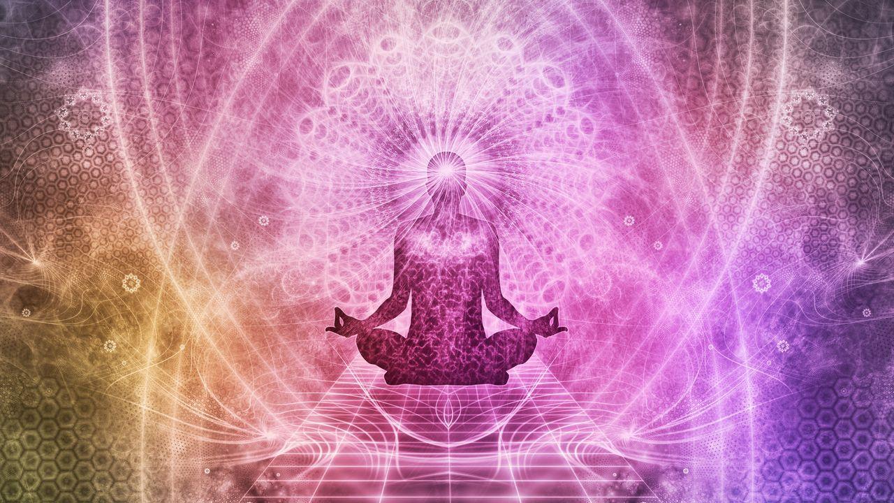 1280x720 Download wallpaper 1280x720 meditation, chakra, aura, lotus, yoga, energy, buddhism, mandala, art hd, hdv, 720p HD background