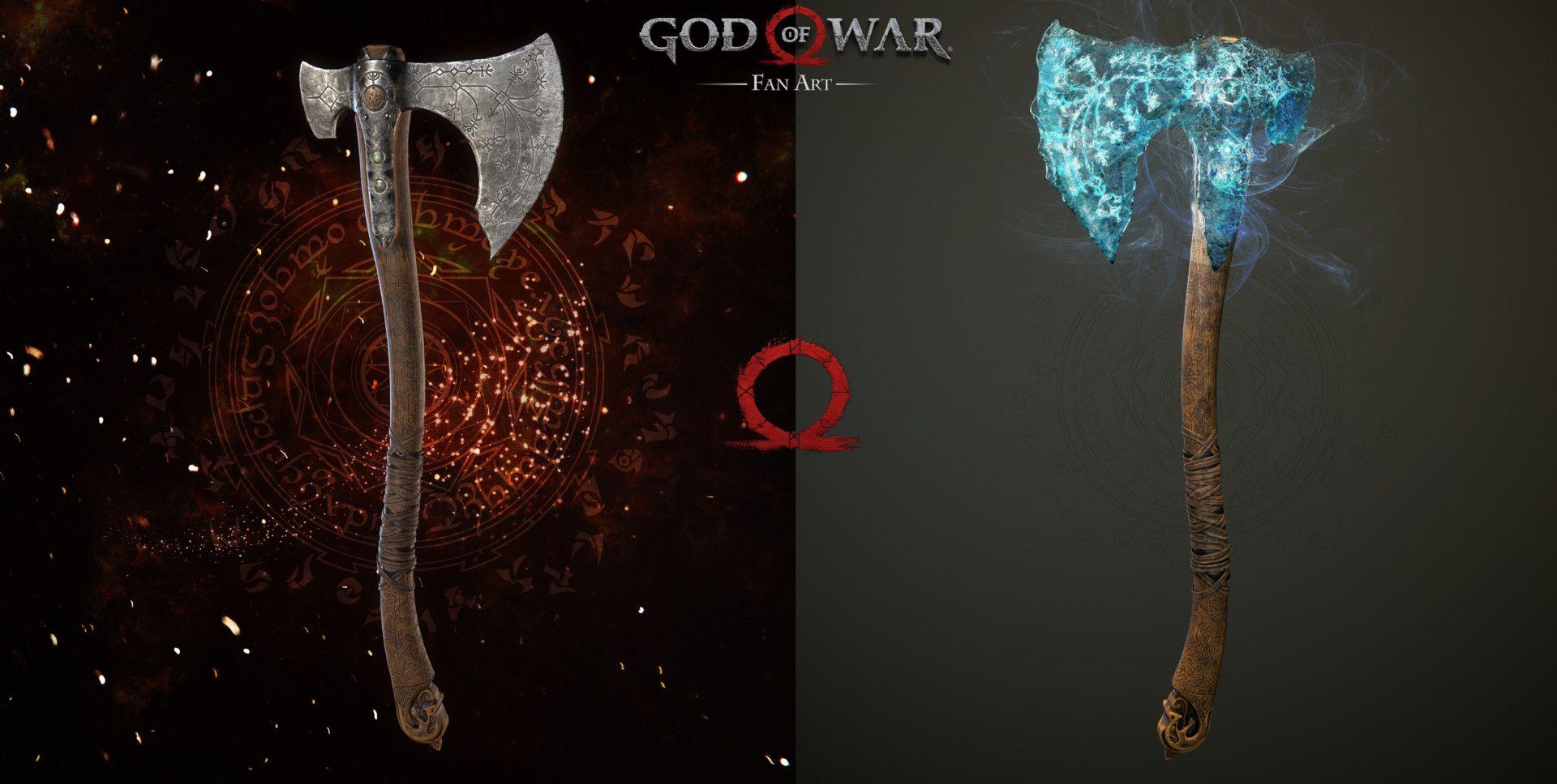 1920x968 Thiyagarajan Murugesan Of War 4 , Leviathan Axe, Fan Art
