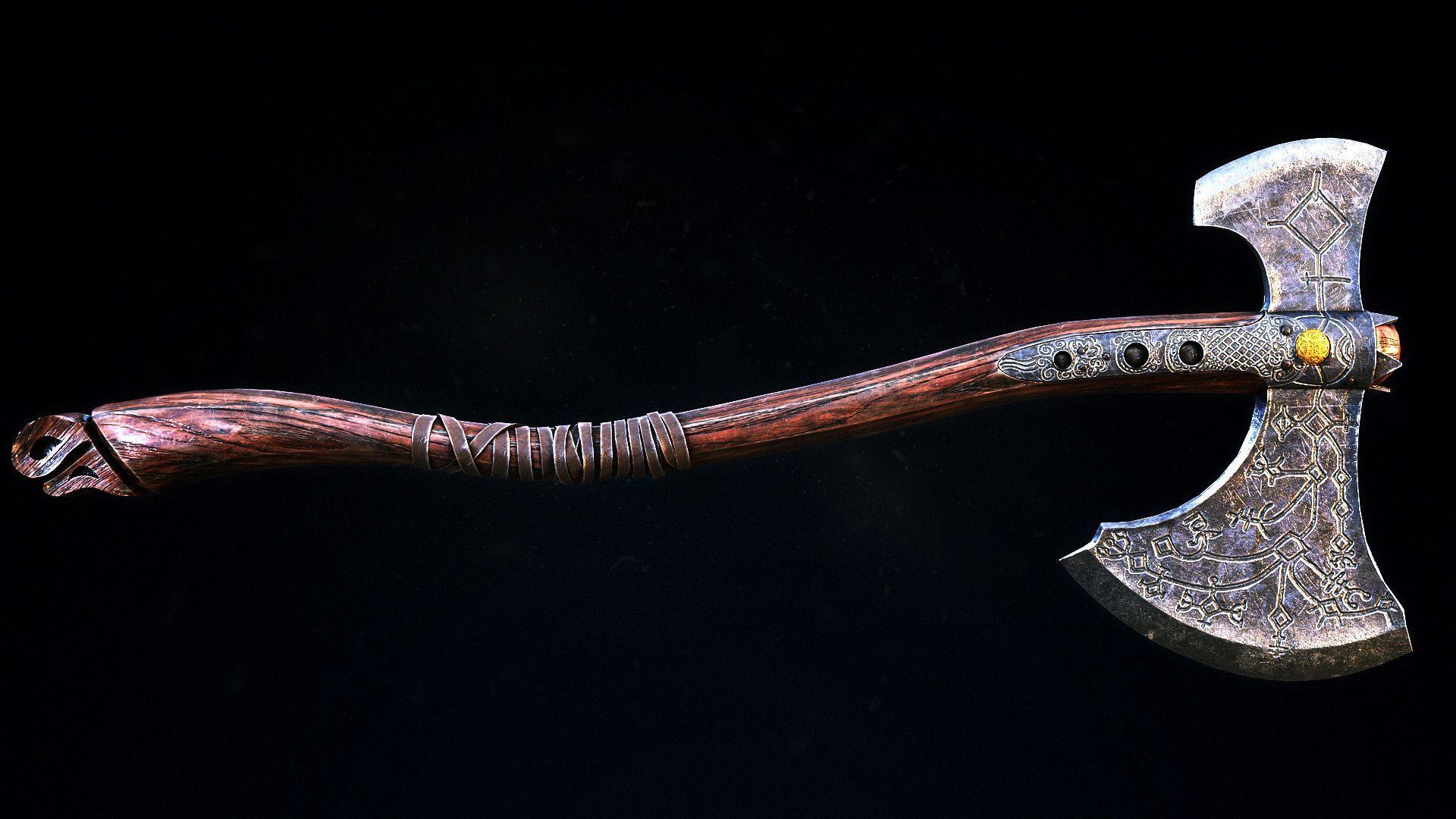 1920x1080 AXE God of War 4 by Anton Krasko on ArtStation. God of war, Axe, Sword design