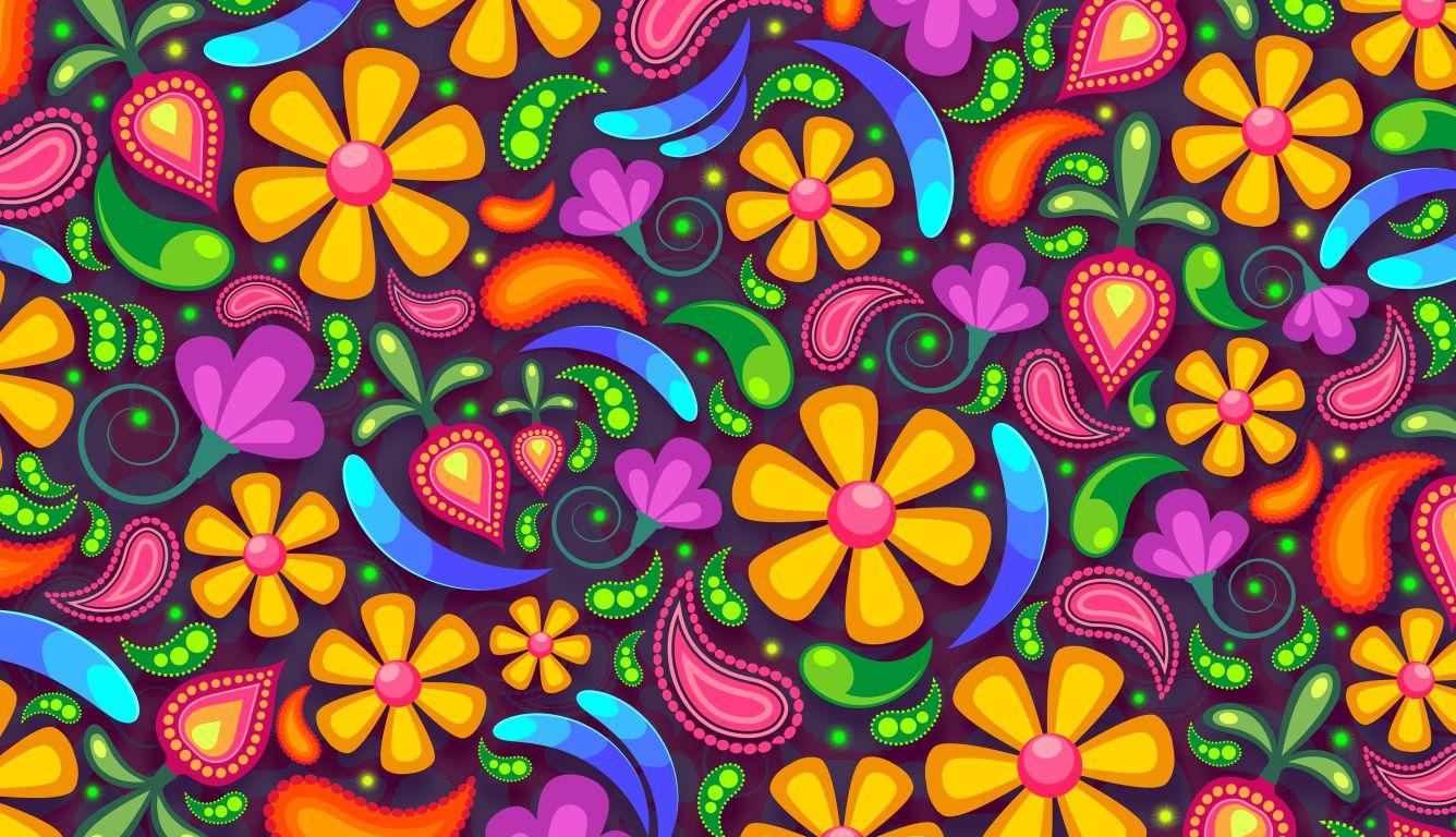 1336x768 Flower 4K Pattern HD Laptop Wallpaper, HD Abstract 4K Wallpaper, Image, Photo and Background