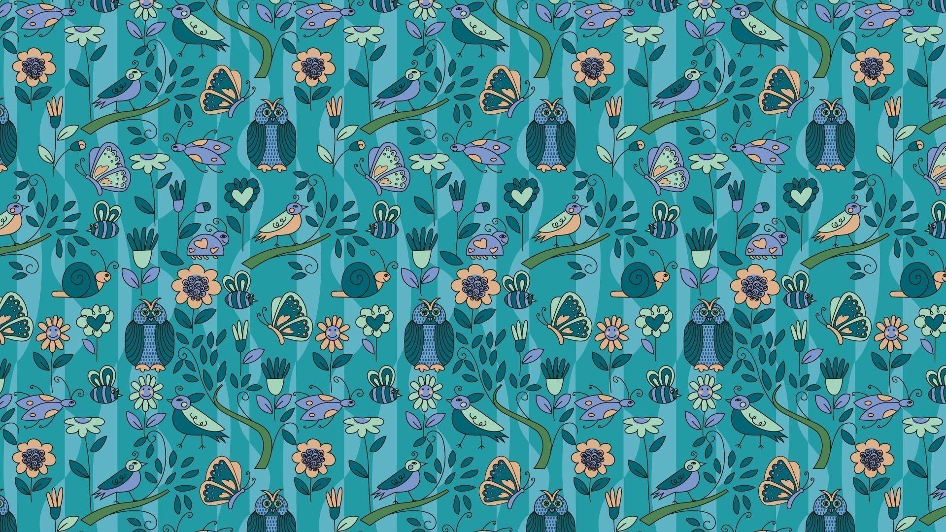 1920x1080 Download Wallpaper 1920x1080 Pattern, Background, Surface, Owls