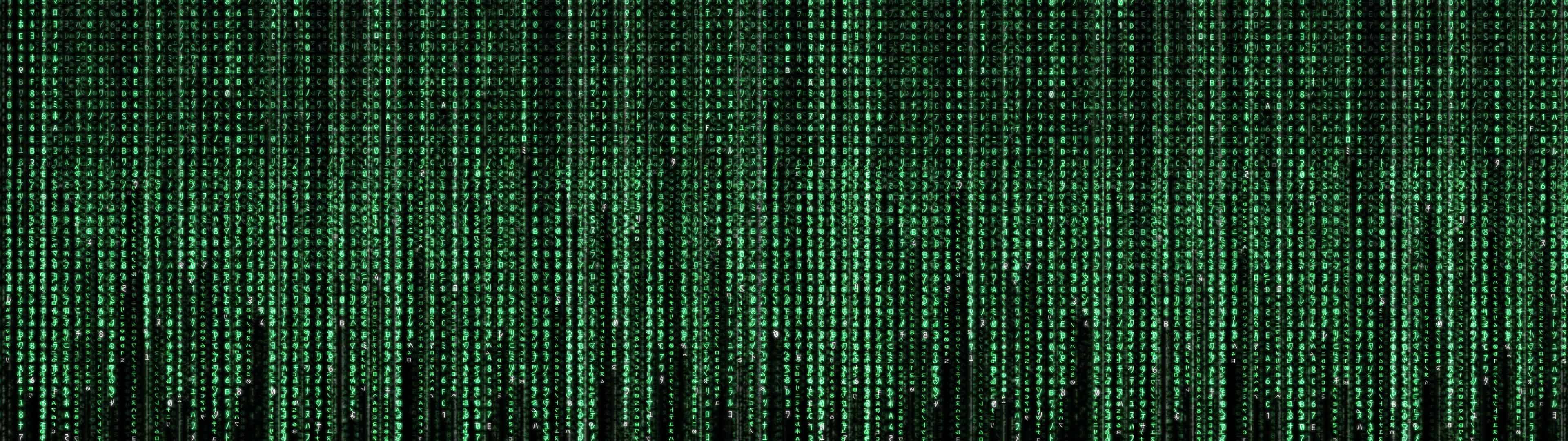 3840x1080 The Matrix Code Dual Monitor Wallpaper Screen Wallpaper Matrix HD Wallpaper