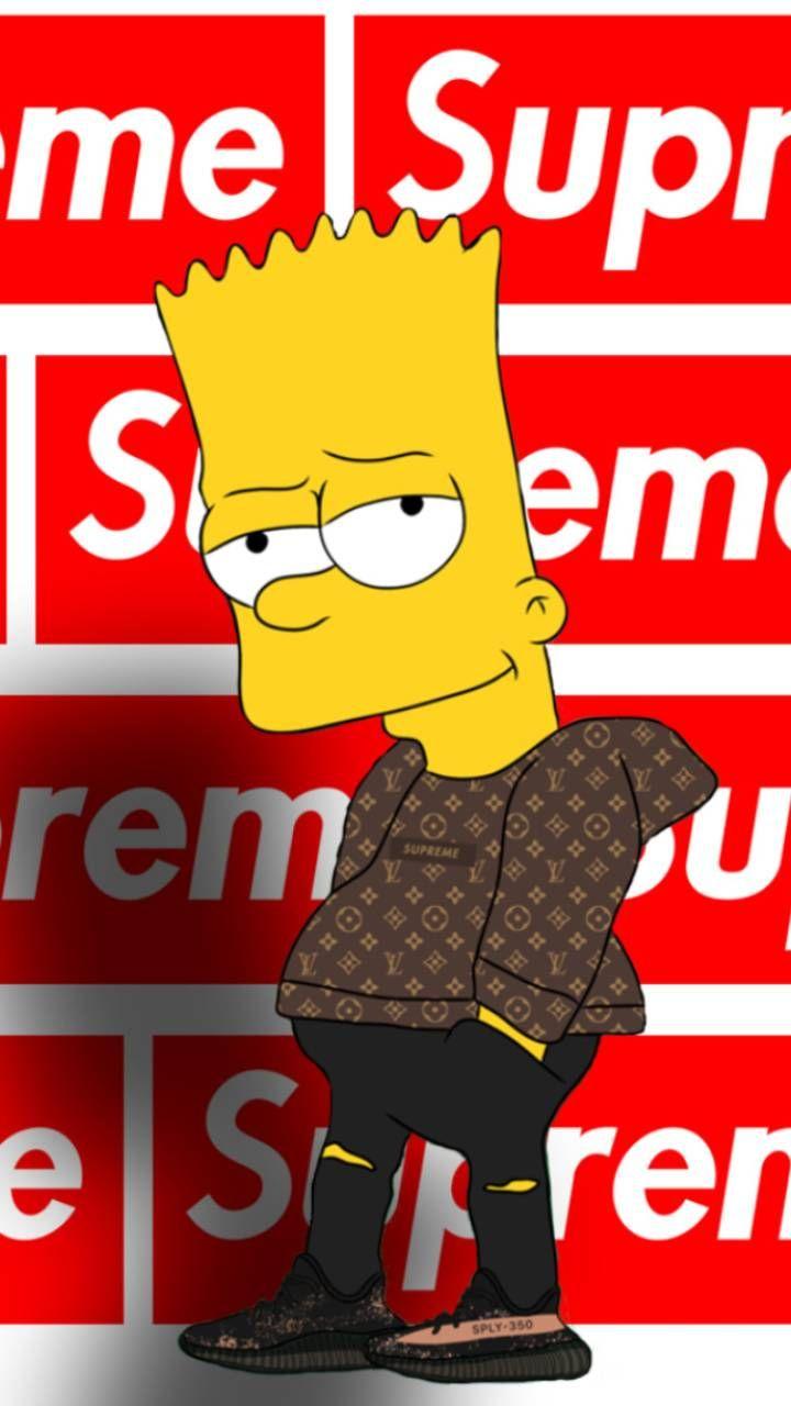 Suprime Supreme Wallpaper Hd Simpson Wallpaper Iphone - Supreme Wallpaper  Bart Simpson is hd wa…