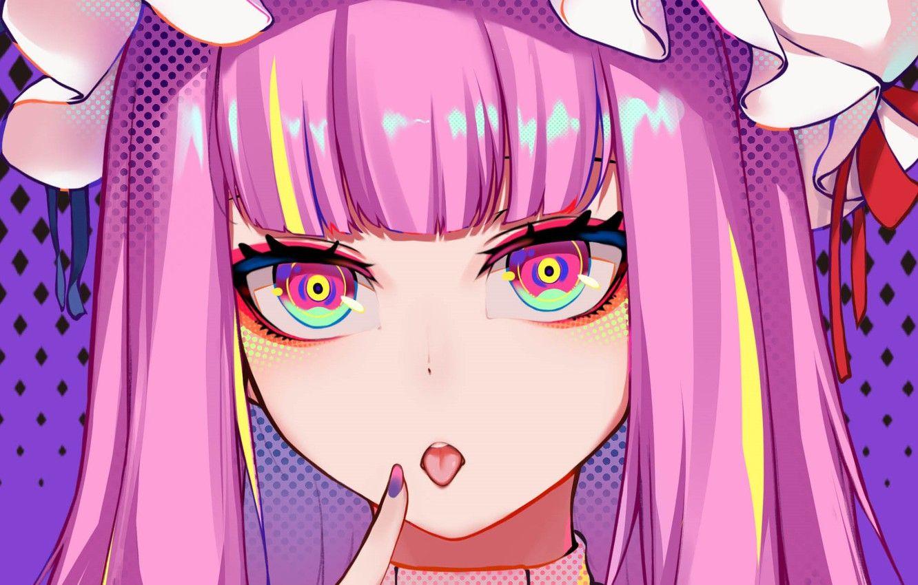 1332x850 Wallpaper Touhou, patchouli knowledge, phone image for desktop, section прочее