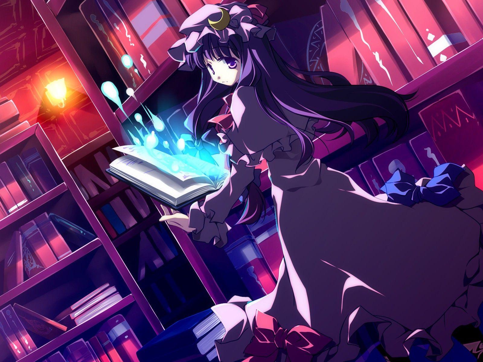 1600x1200 Touhou, fantasy art, Patchouli Knowledge, anime girls wallpaper