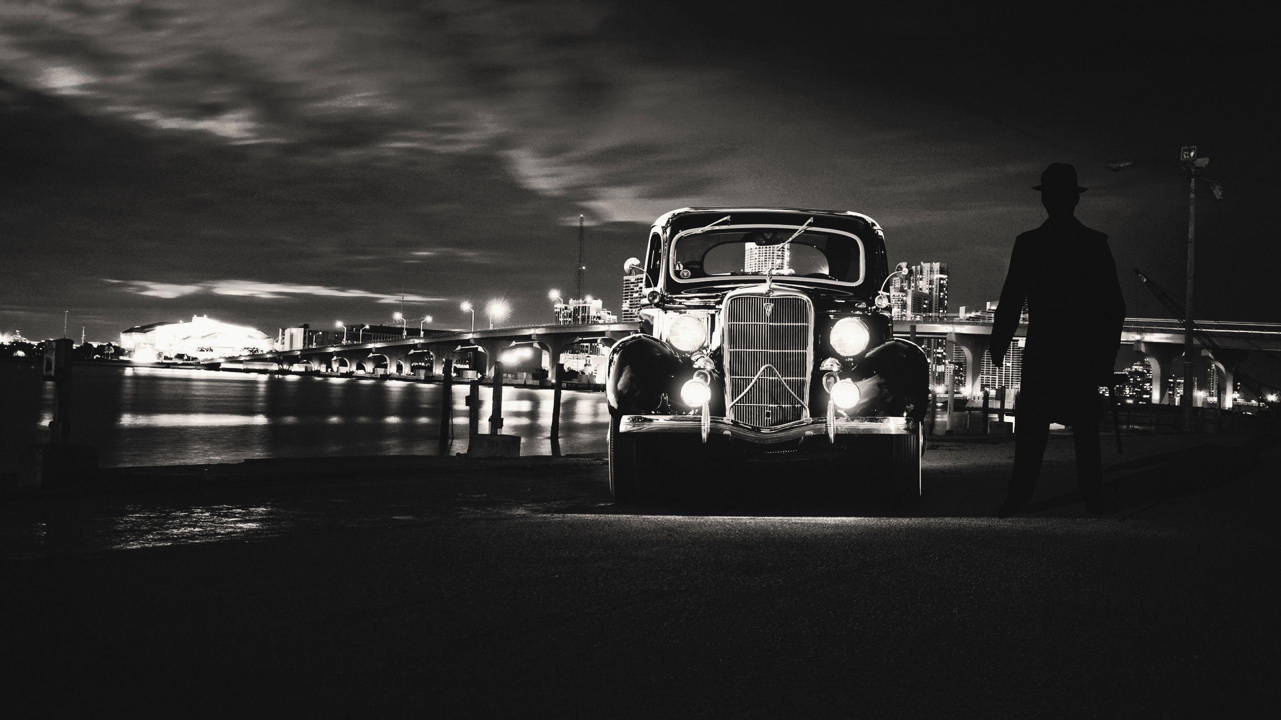 2560x1440 Black Vintage 4k Wallpaper
