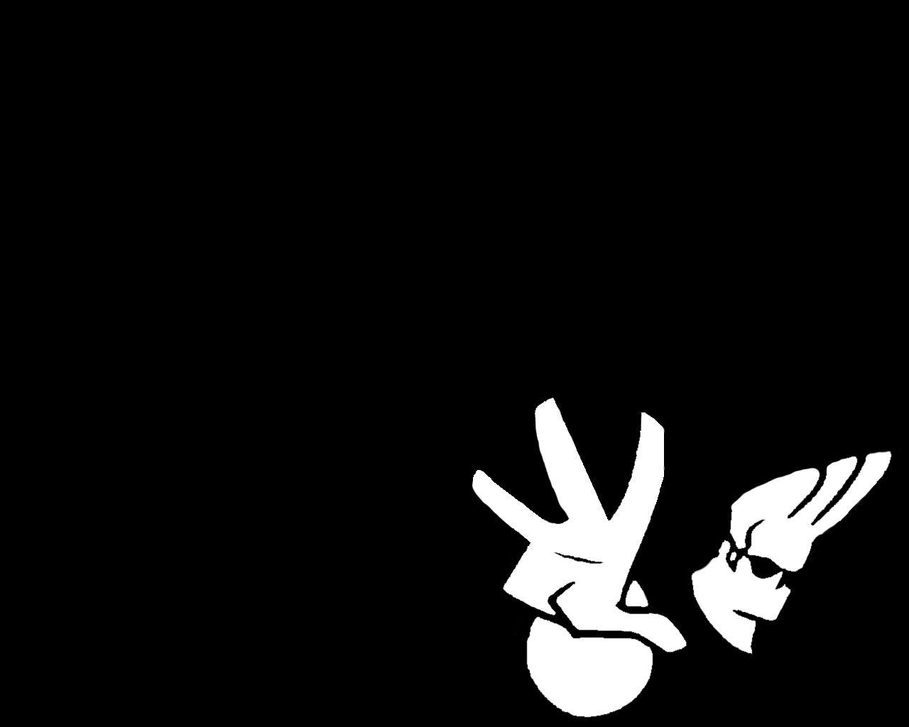 1280x1024 Black And White Cartoon Wallpaper