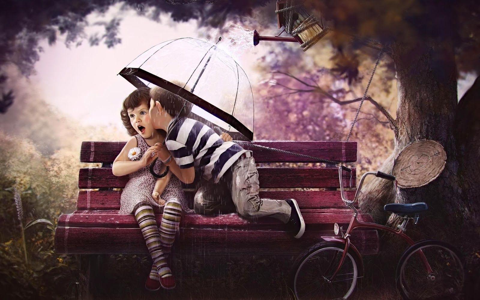 1600x1000 Cute Little Love Couple Picture HD Free Download