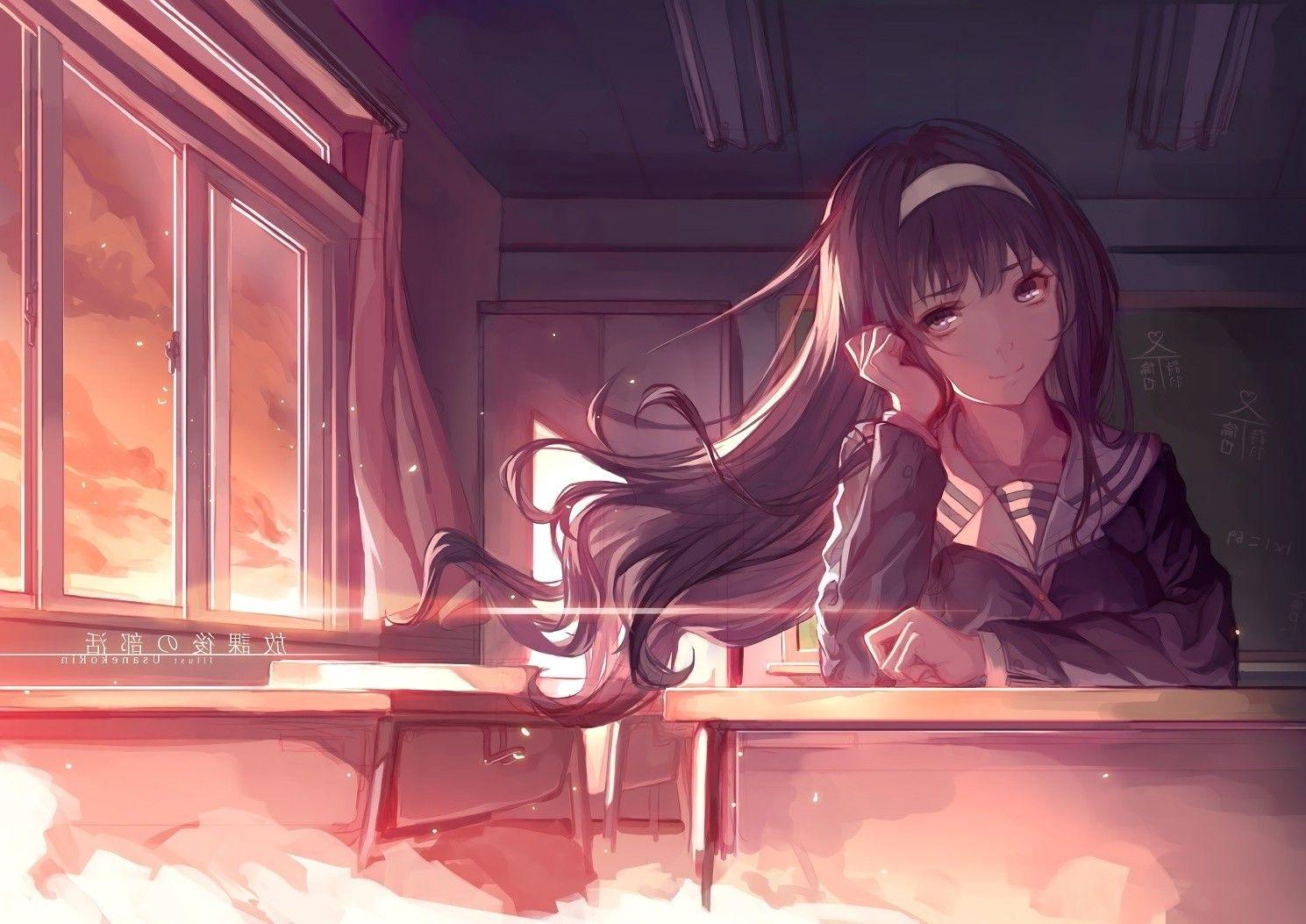 1489x1053 Kasumigaoka Utaha, Saenai Heroine No Sodatekata, Classroom, School Uniform, Anime Girls Wallpaper HD / Desktop and Mobile Background