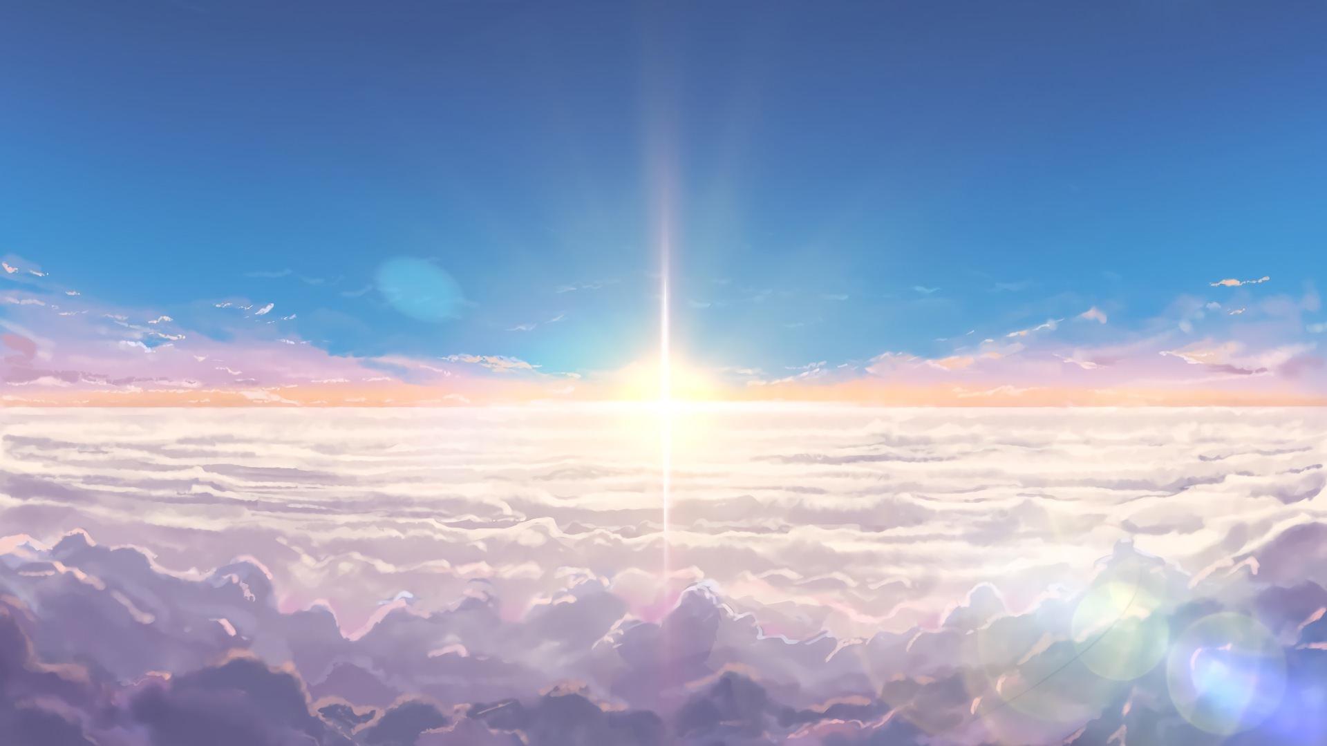 1920x1080 Your Name Anime Clouds Sky Sunrise S. Hình nền