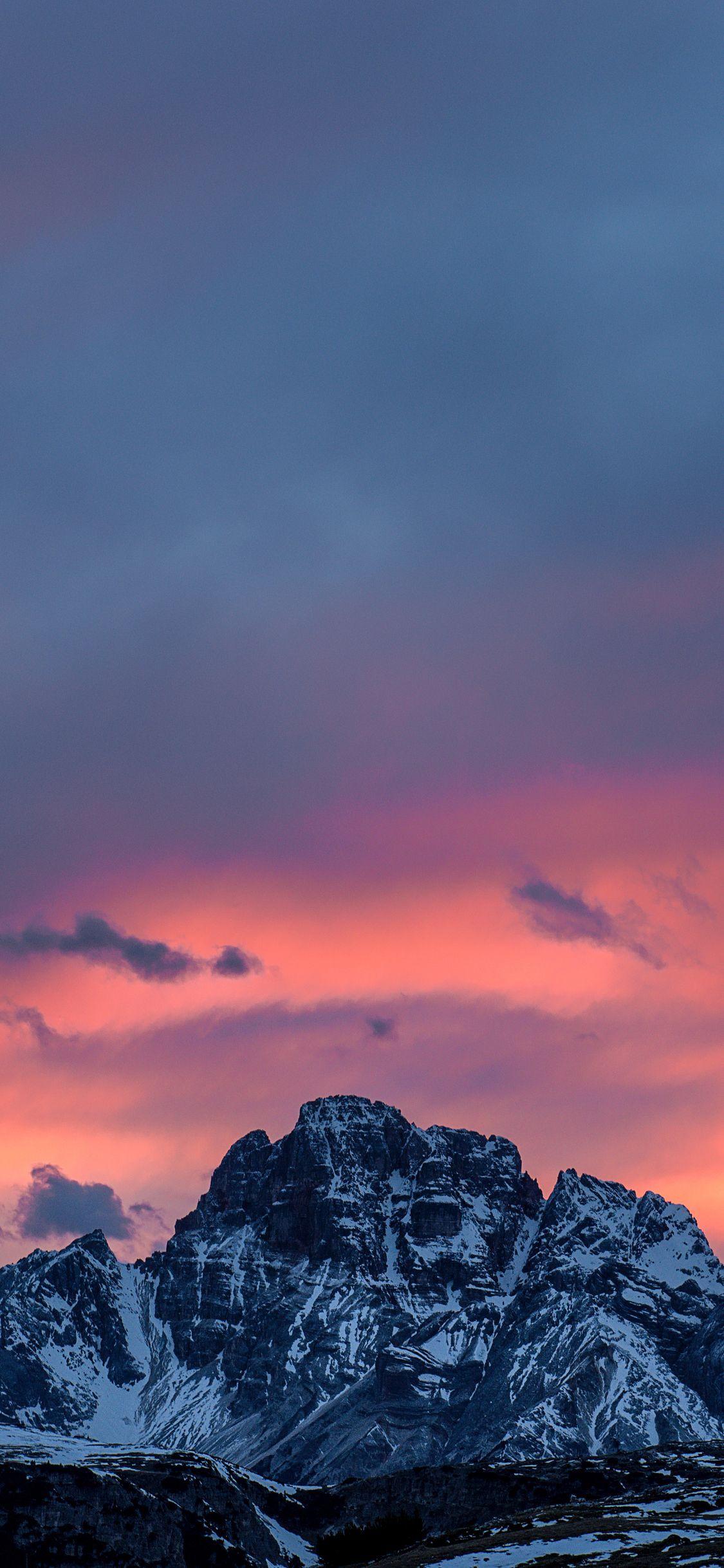 1125x2436 Mountain Sky Wallpaper Free HD Wallpaper