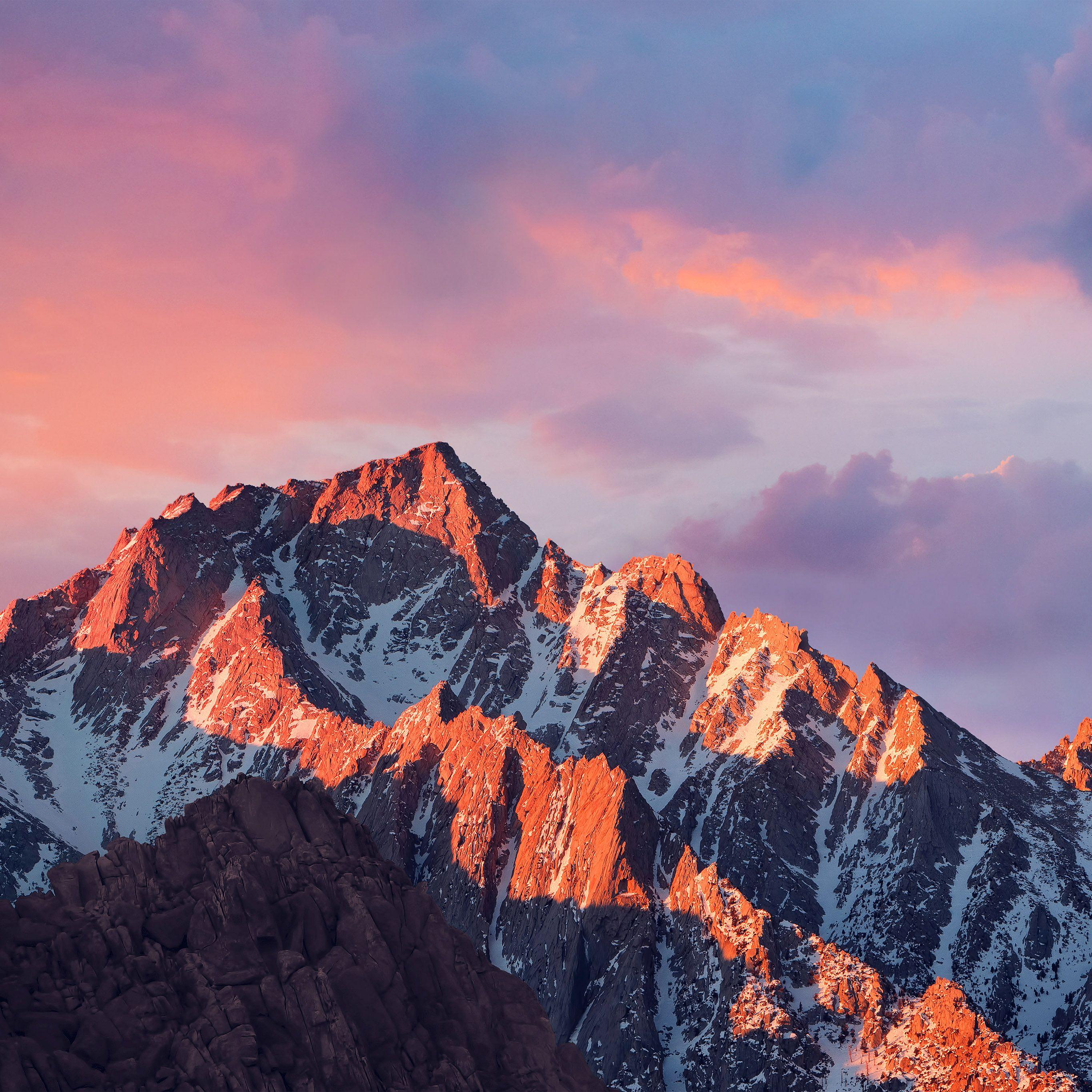 2732x2732 Dark Mountain Wallpaper 4k