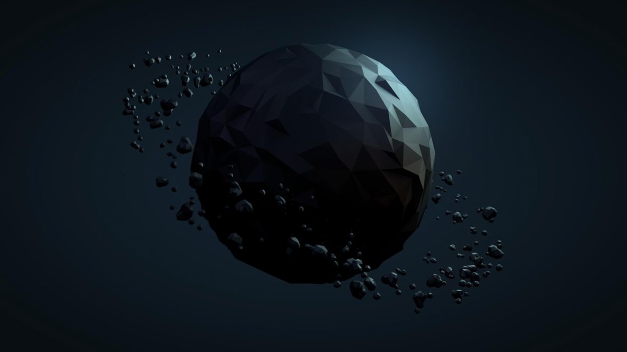 1245x700 Planet Debris Abstract Polygon Art Sci Fi Wallpaperx1440