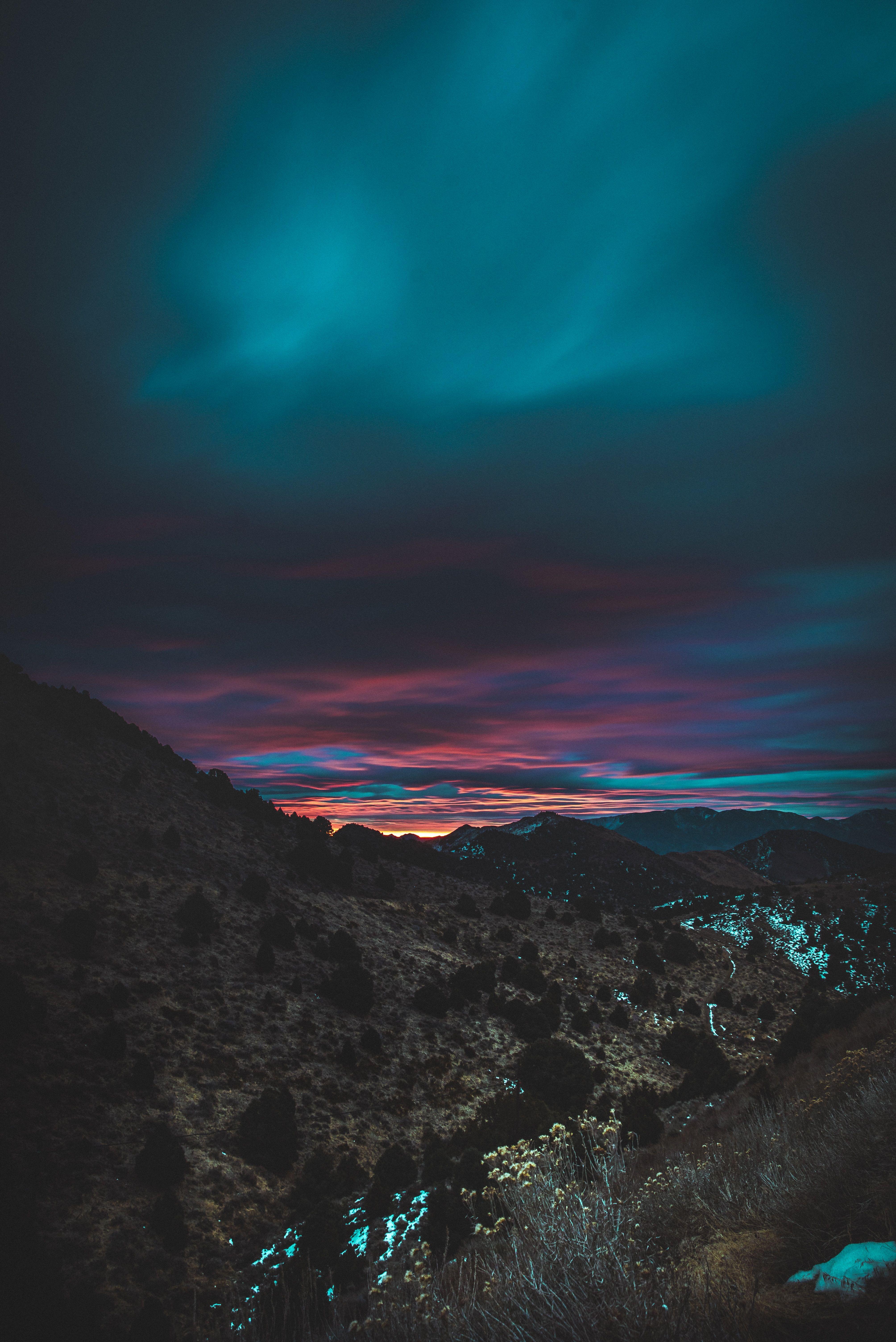 4016x6016 Download wallpaper 4016x6016 mountain, sky, sunset, dark, night HD background