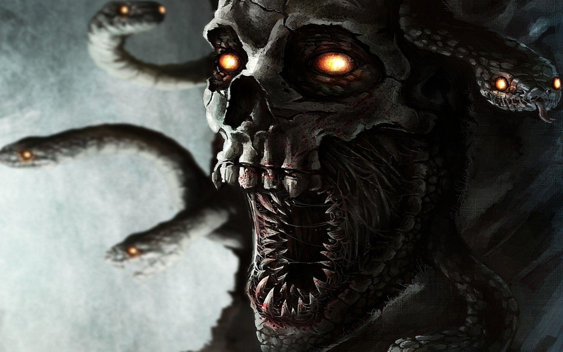 1920x1200 Monster Creepy Snakes Drawing wallpaperx1200. Horror art, Art, Medusa picture