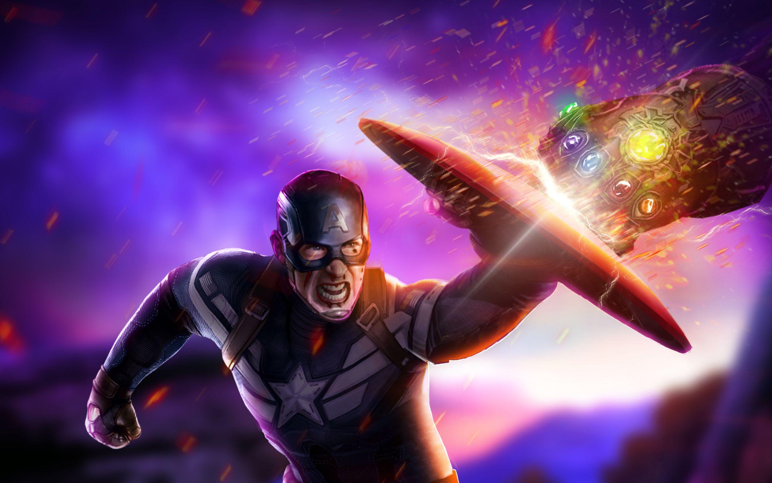 2560x1600 Captain America Vs Thanos Endgame Wallpaper & Background Download