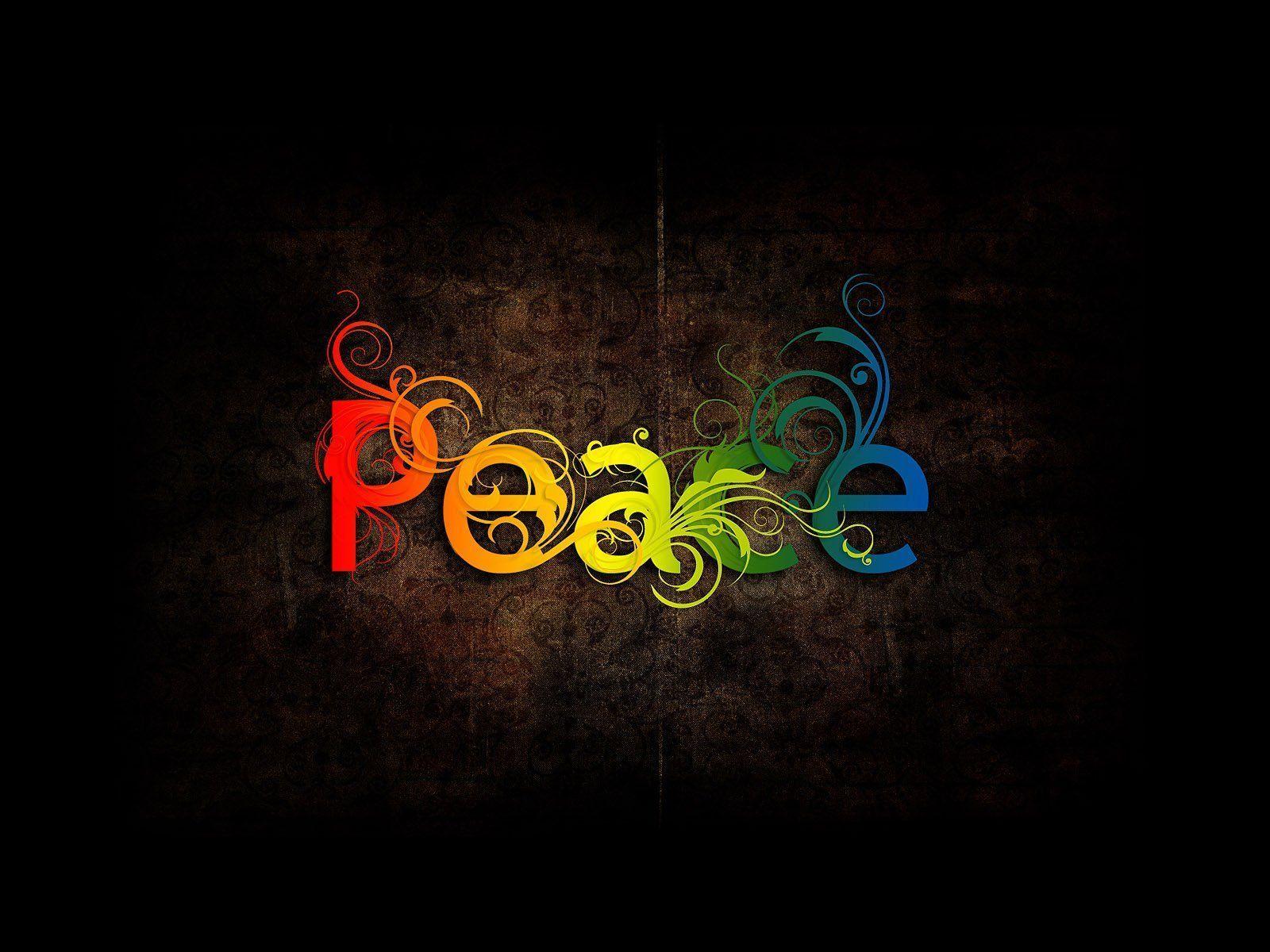 1600x1200 Peace And Love Wallpaper