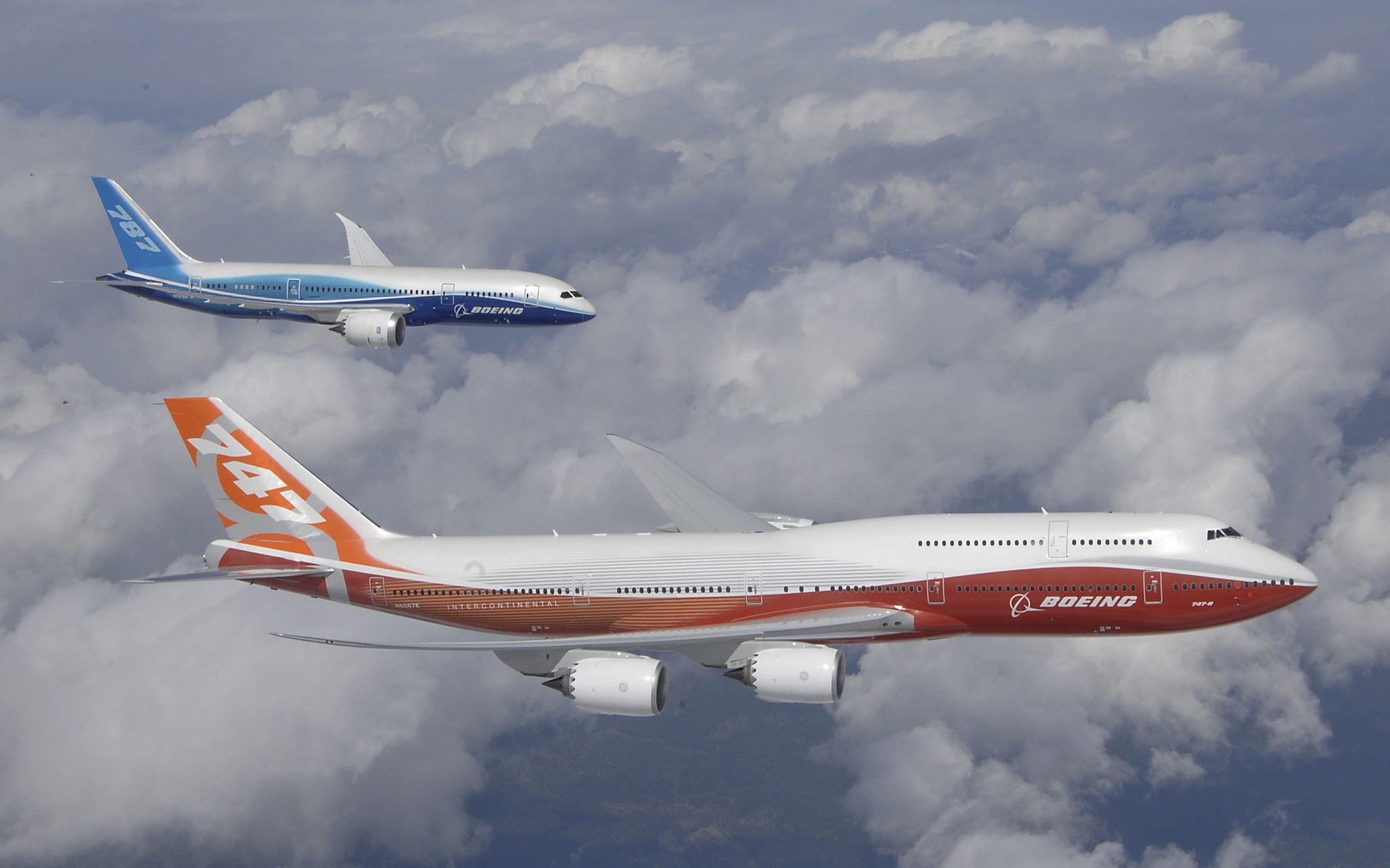 2560x1600 Boeing 747 and Boeing 787 wallpaper and image, picture, photo
