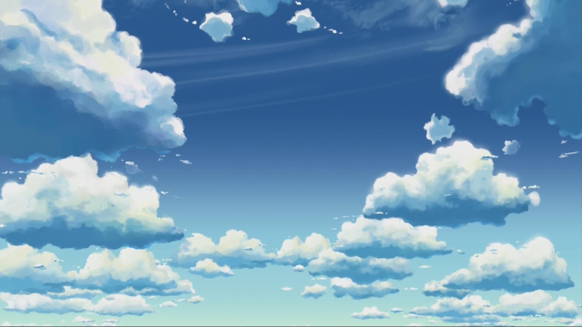 1920x1080 Blue Sky With Clouds hình nền