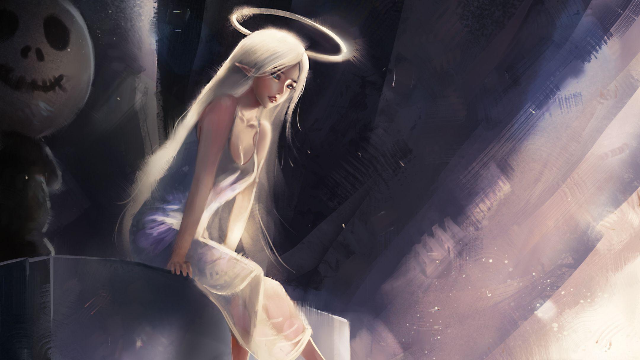 2160x1215 Little Angel Girl, HD Artist, 4k Wallpaper, Image, Background, Photo and Picture