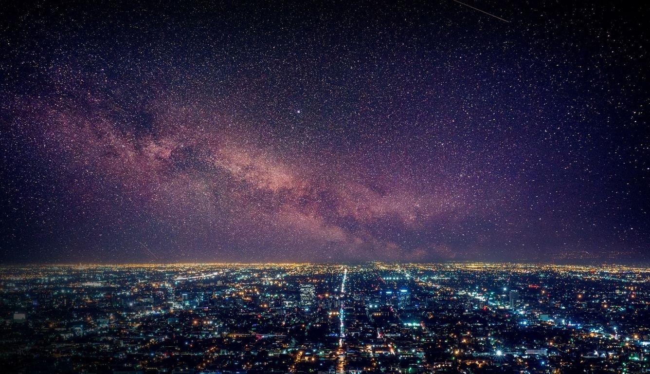 1336x768 Los Angeles Starry Night HD Laptop Wallpaper, HD City 4K Wallpaper, Image, Photo and Background