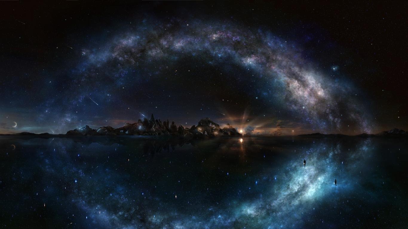 1366x768 Starry & Night Sky wallpaper 1366x768 (laptop) desktop background