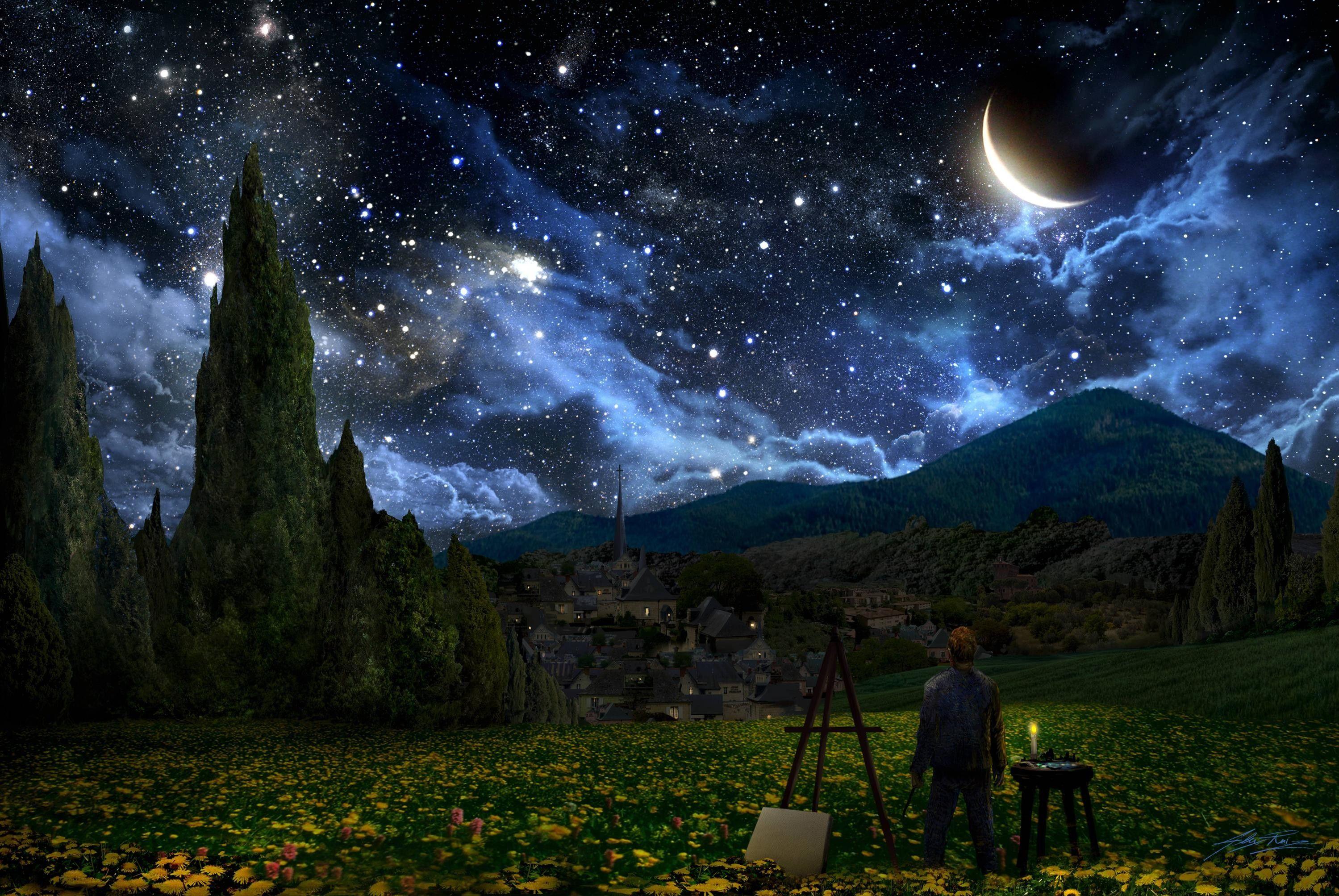 2999x2007 Starry Skies Wallpaper