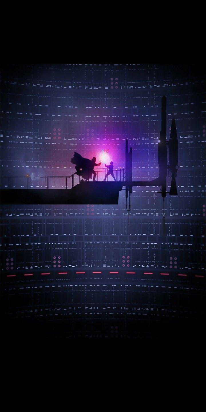 720x1440 Star Wars ESB Bespin Lightsaber Duel by Marco Manev. 18:9 Wallpaper. Wars Bb8 of Star W. Star wars background, Star wars image, Star wars picture