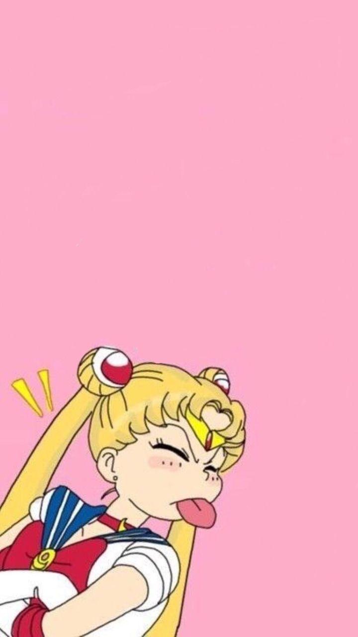 720x1280 Sailor Moon Pink Aesthetic Wallpaper