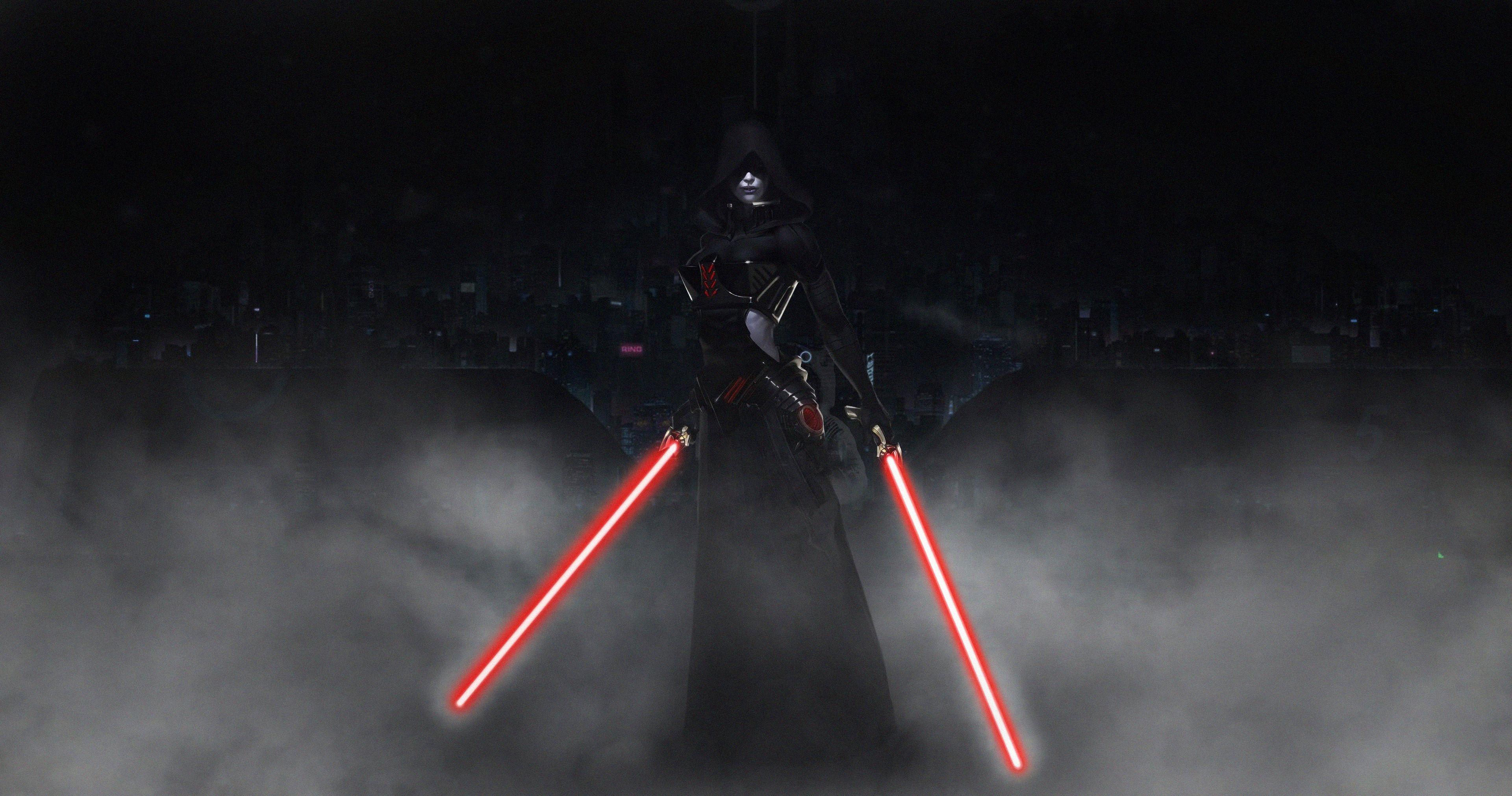 3840x2022 Sith with Lightsaber 1440P Resolution Wallpaper, HD Artist 4K Wallpaper, Image, Photo and Background