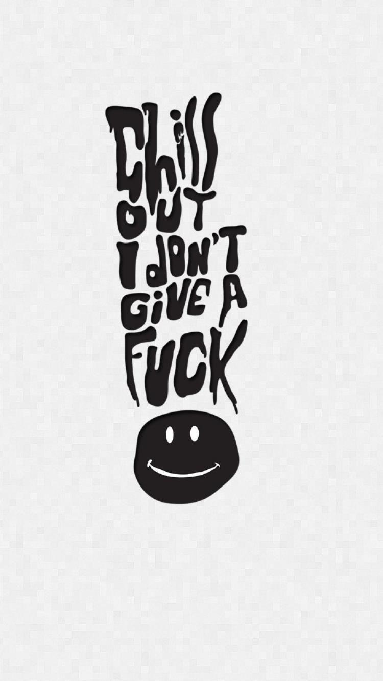 750x1334 Minimalistic bro letter chill wallpaper