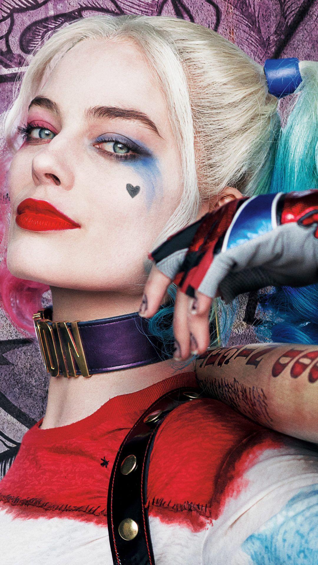 1080x1920 margot robbie harley quinn 4k robbie fondo de pantalla para iphone