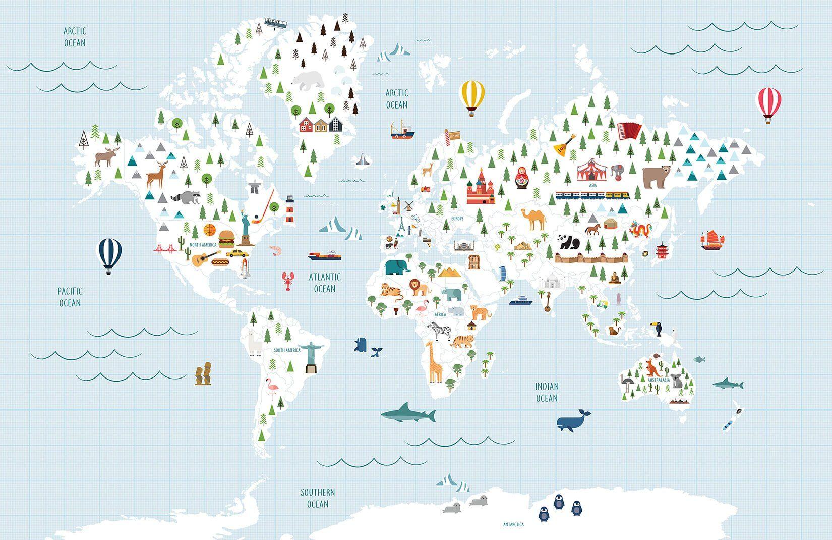 1650x1070 Cartoon Blue Grid Paper Map Wallpaper .muralswallpaper.com · In stock