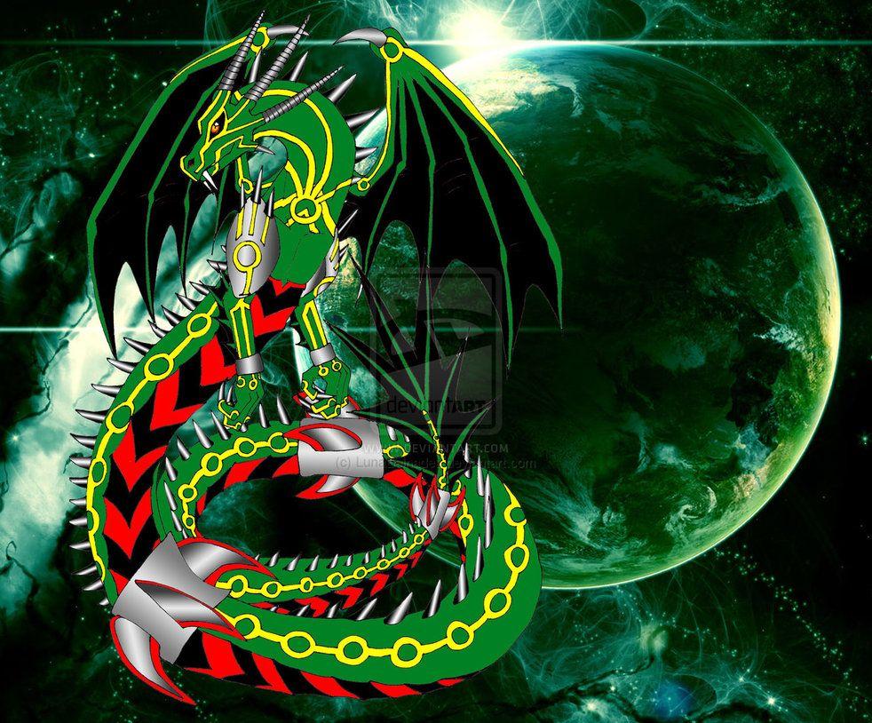 982x814 Mega Rayquaza Picture Pokemon Inspired Digimon Rayquetzadramon Azathoth HD Wallpaper