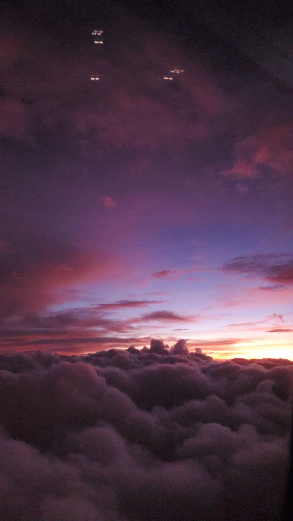 1134x2016 Pink, purple, blue, night sky, wallpaper. Night skies, Sky, Night