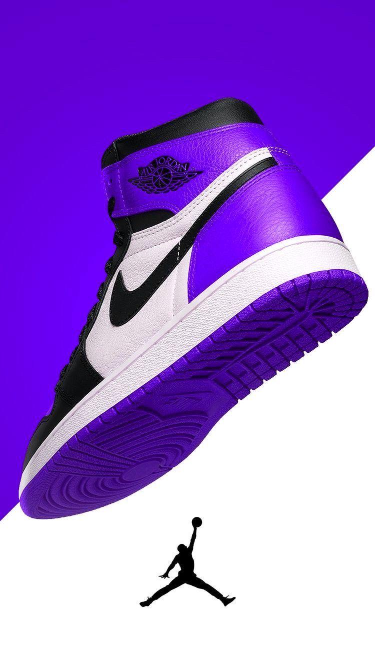 HD wallpaper purpleandwhite Air Jordan basketball shoes sneakers  sports  Wallpaper Flare