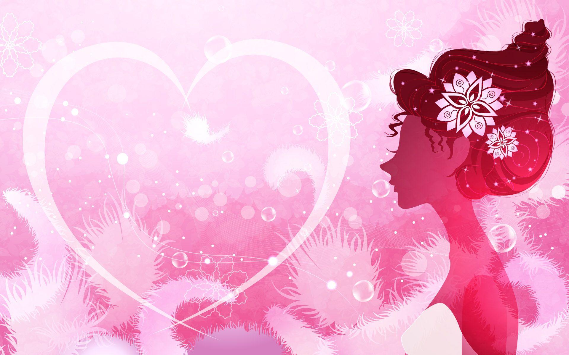 1920x1200 Pink Girl Background HD Wallpaper