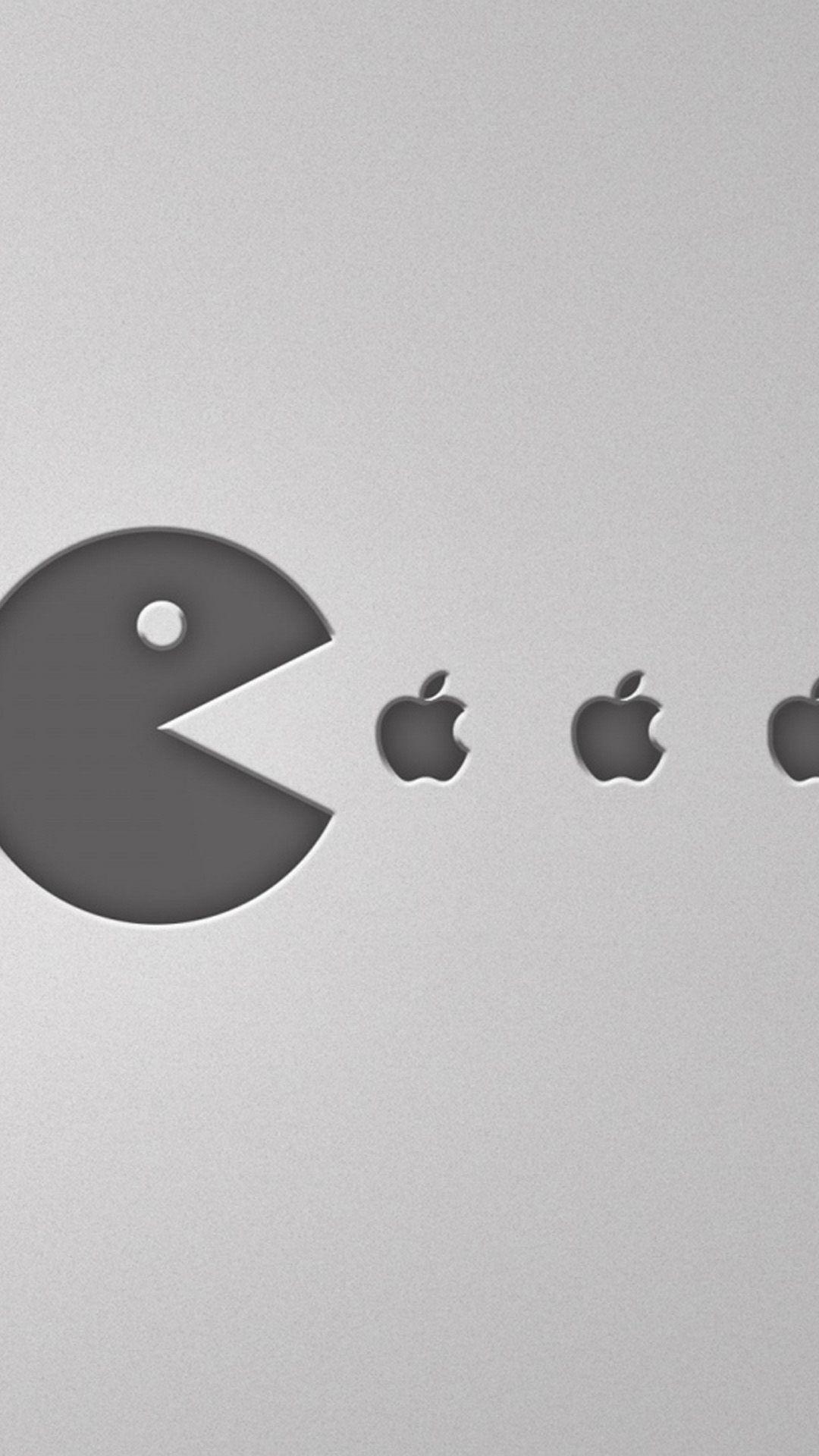 1080x1920 Pacman eats apple
