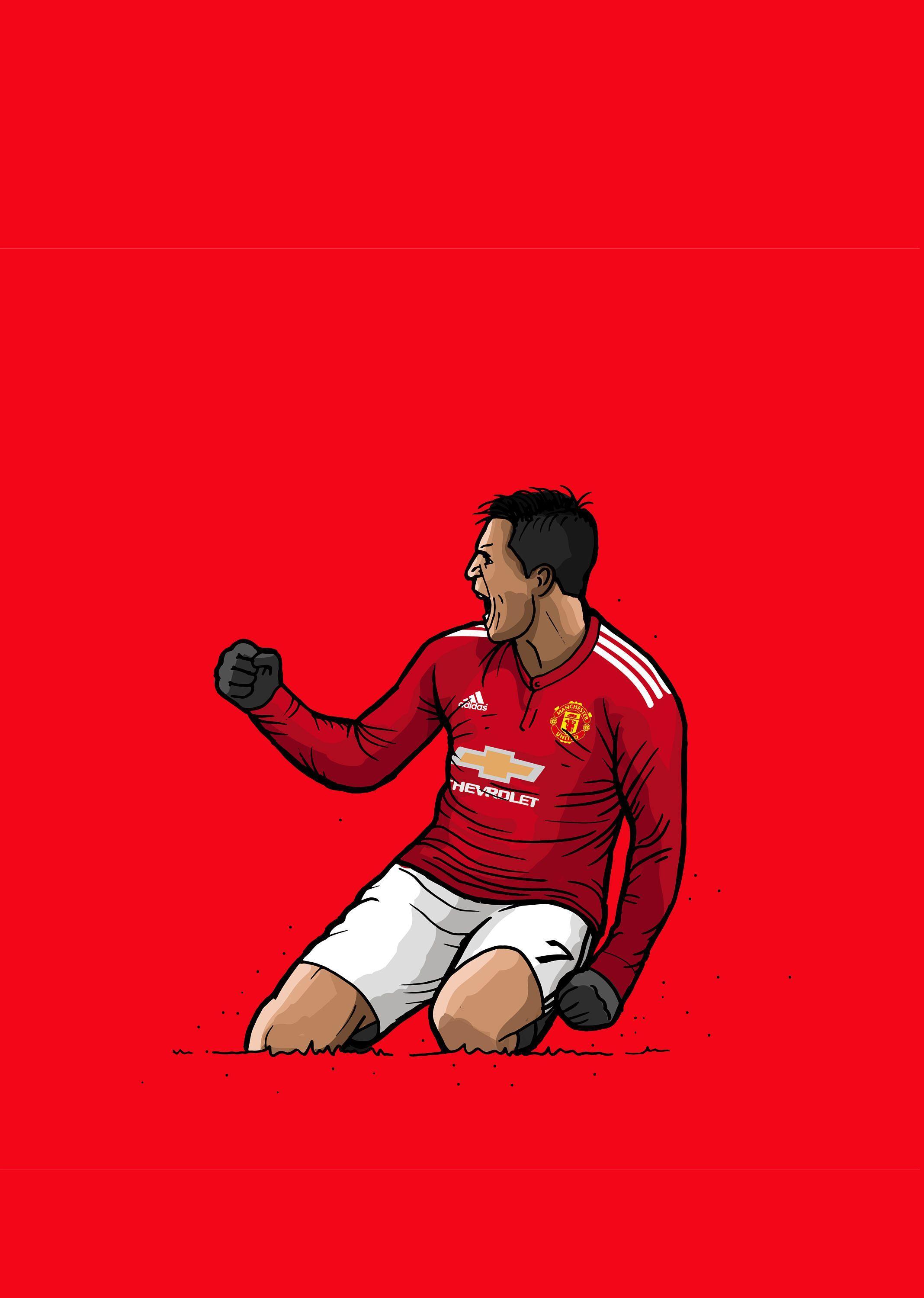 2136x3000 Manchester United Wallpaper: Manchester United Cartoon Wallpaper