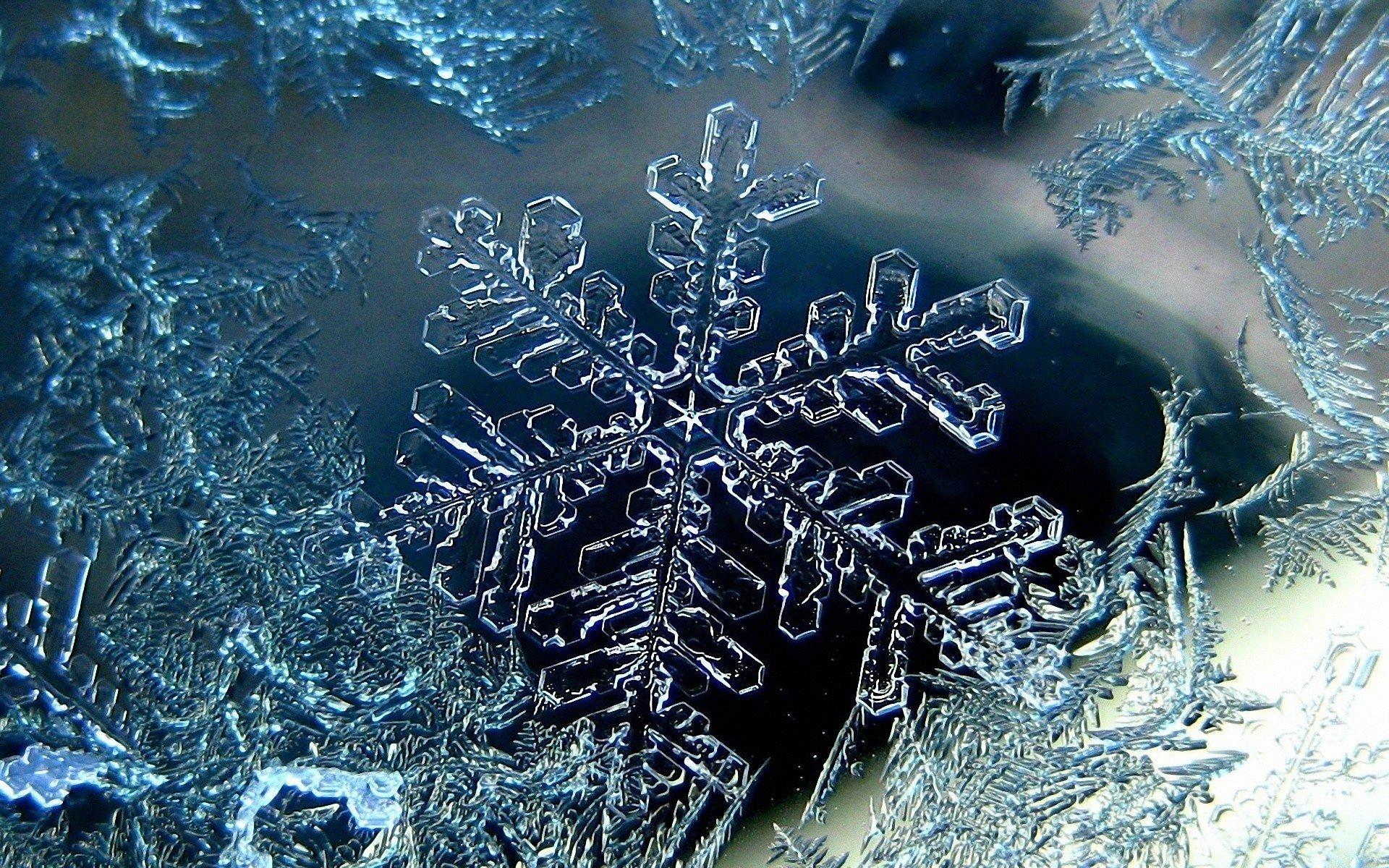 1920x1200 Snowflake wallpaper HD for desktop background