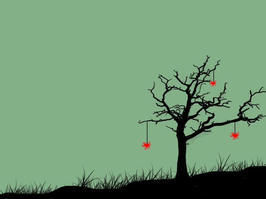 1024x768 Tree with red hearts Windows 7 Abstract Desktop Wallpaper. Abstract Wallpaper. Windows 10 Wallpaper