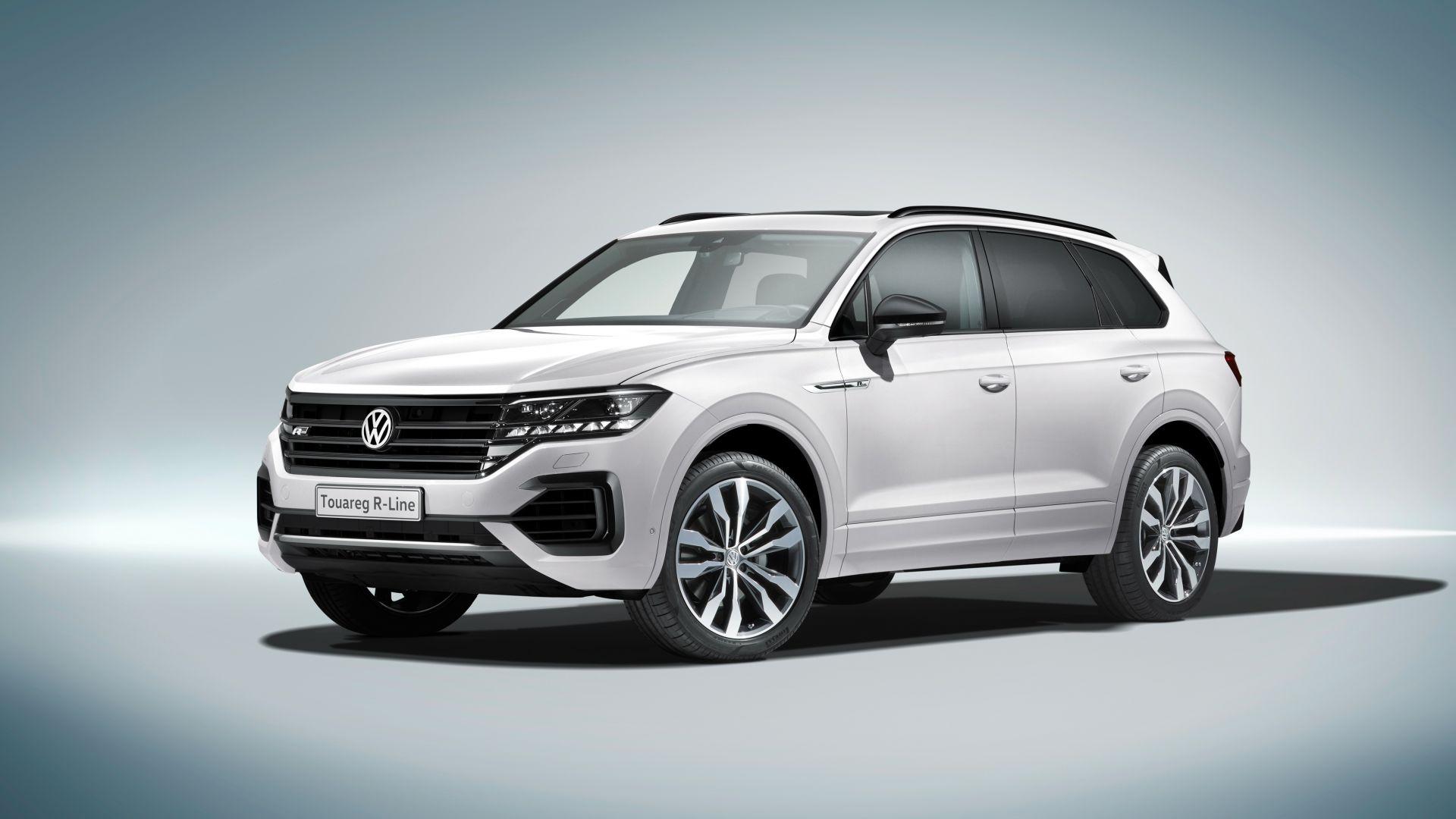 1920x1080 Desktop Wallpaper White Mid Sized Suv, Car, Volkswagen Touareg R Line, HD Image, Picture, Background, E75451