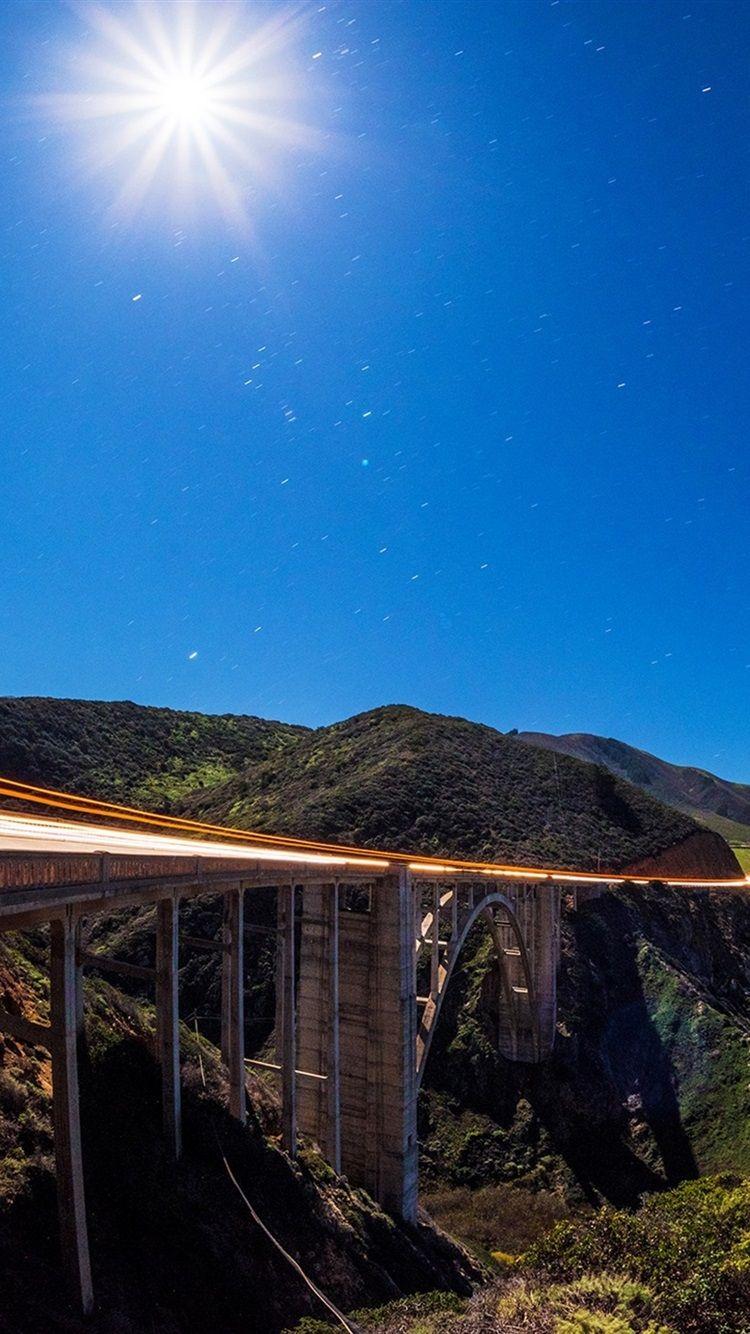 750x1334 Big Sur, Bixby Bridge, Pacific Ocean, Coast, Blue Sky, California, USA 750x1334 IPhone 8 7 6 6S Wallpaper, Background, Picture, Image