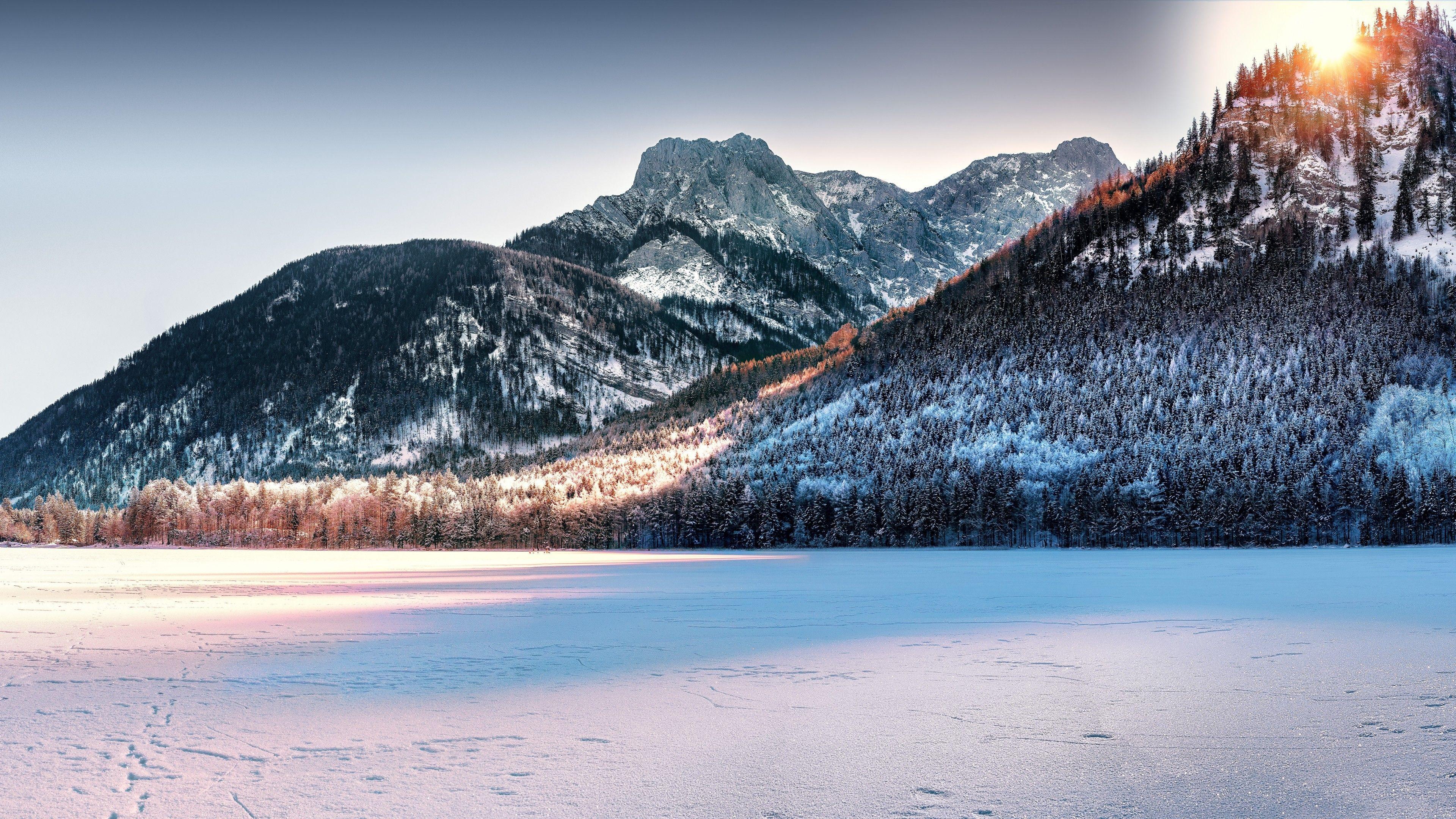 3840x2160 Wallpaper Snowy Mountains, Australia, snow, forest, 5k, Nature