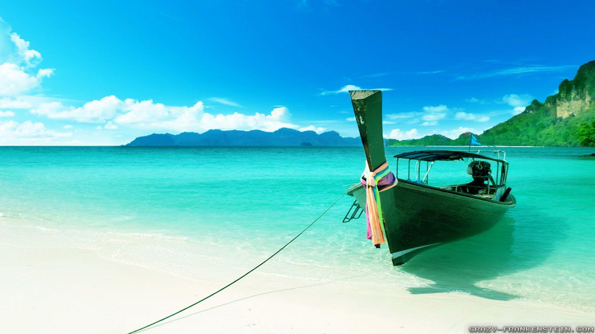 1920x1080 Boat Summer Nature Wallpaper Wallpaper Beach