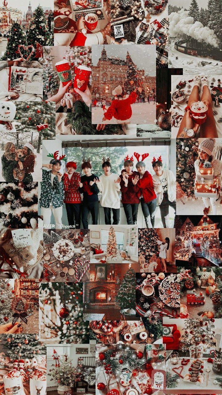 BTS Christmas aesthetic christmas edits HD phone wallpaper  Pxfuel