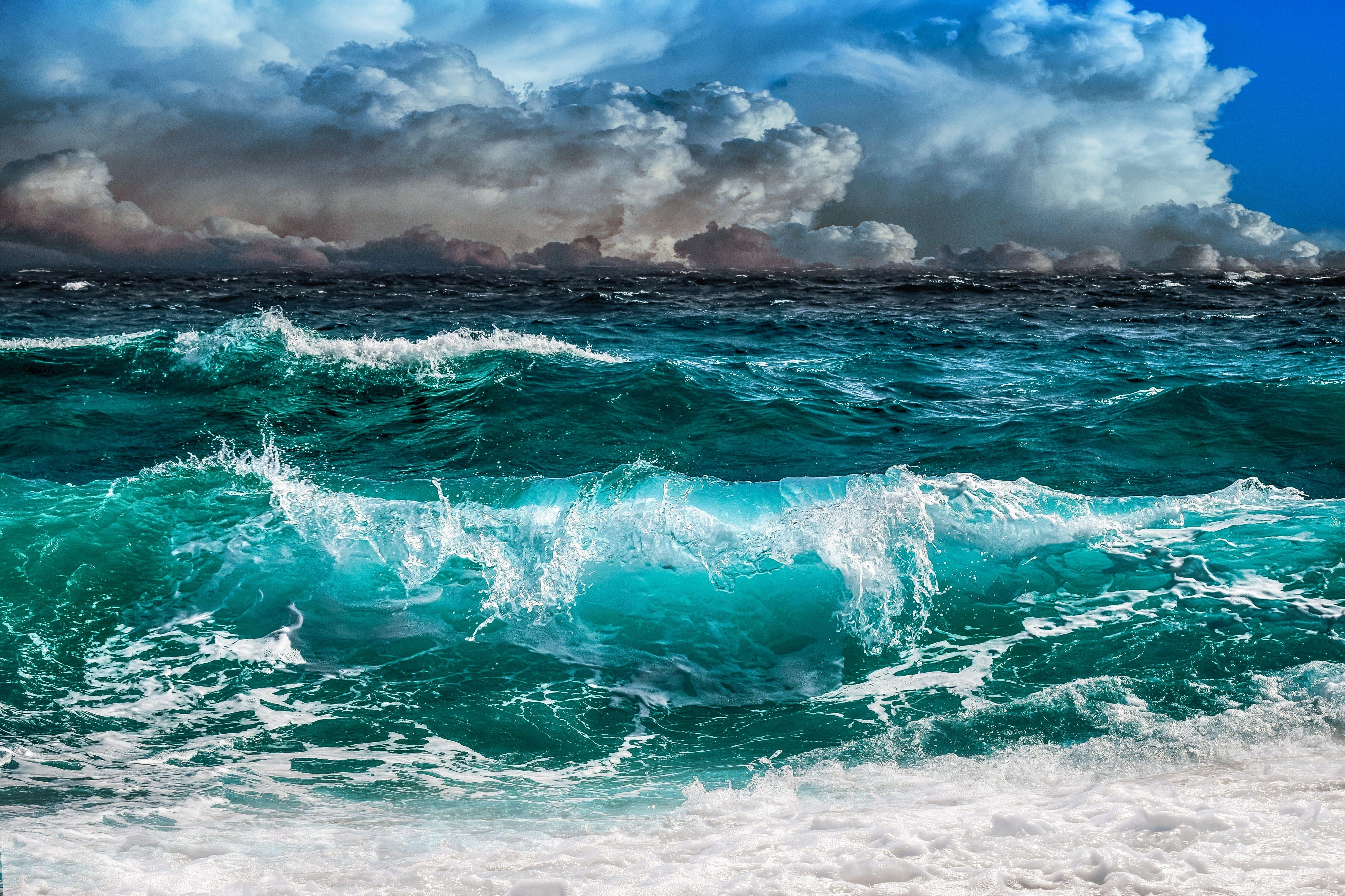 7087x4724 Waves Wallpaper