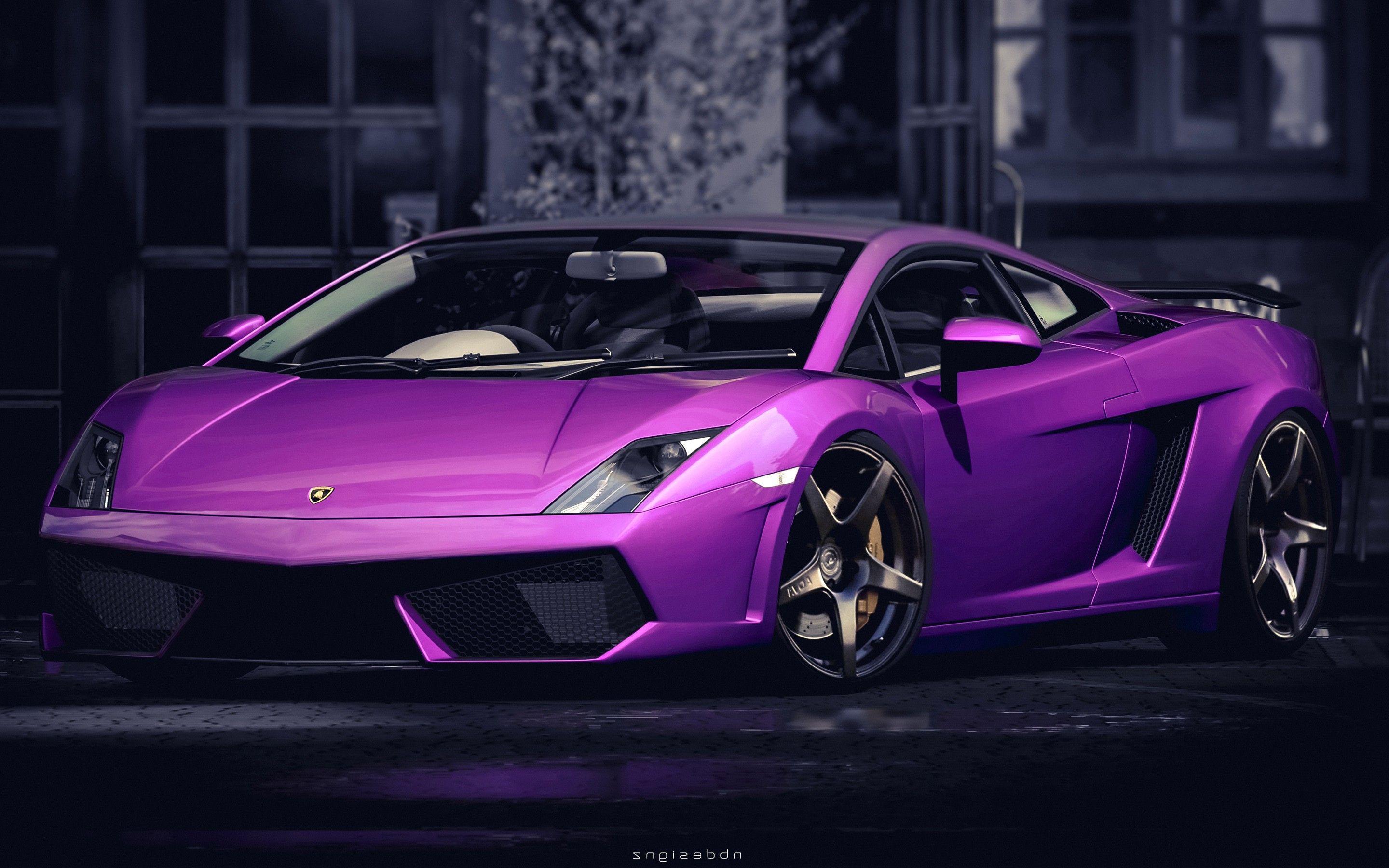 2880x1800 Purple Cars Wallpaper