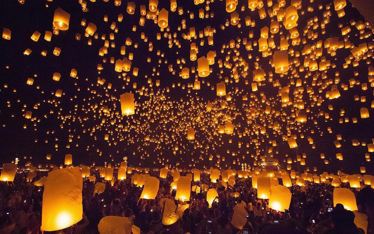 1280x800 PC definition - (Autumn Gonzales background), Lantern